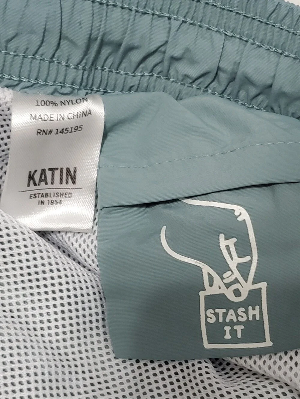 Katin Poolside Volley Shorts Swim Board Shorts Teal Mens XL